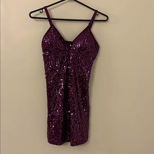 Purple Sparkly Cocktail Dress
